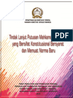 Tindak Lanjut Putusan Konstitusional Bersyarat MK