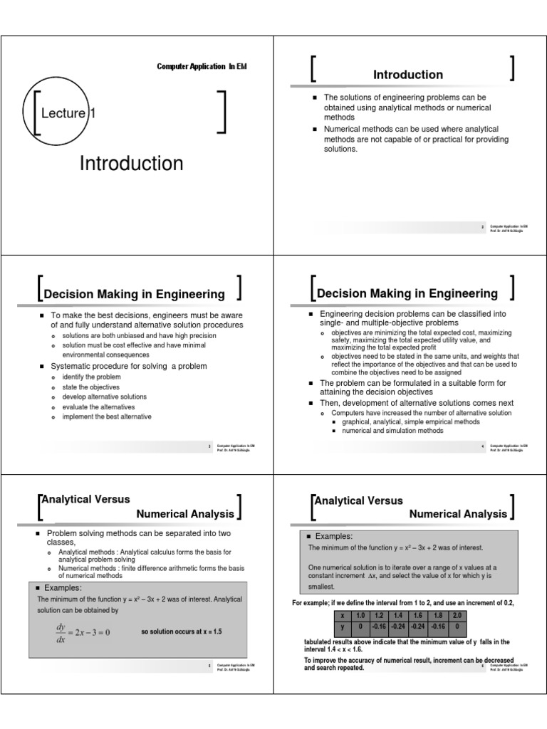Numerical vs Analytical Methods in EM | PDF | Numerical Analysis ...