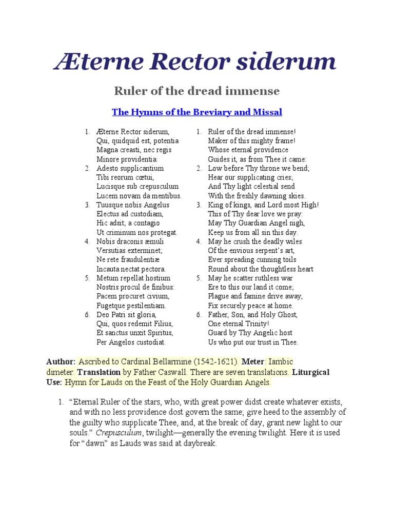Eternal Ruler of the Stars Hymn | PDF | Christian Behaviour And ...