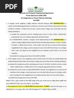 Electrical and Computer Engineering Department Power Electronics ENEE 3305 An Assignment On Power Devices Switching Fall 2020