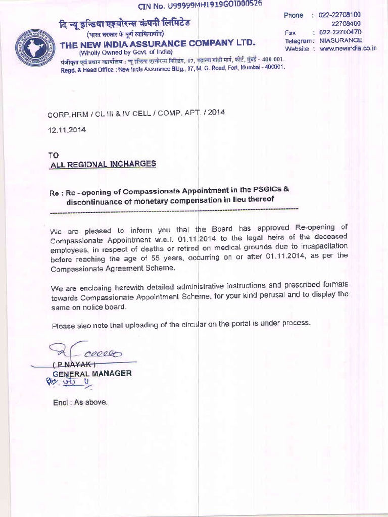 Compassionate Appointment Scheme Details | PDF | Science & Mathematics