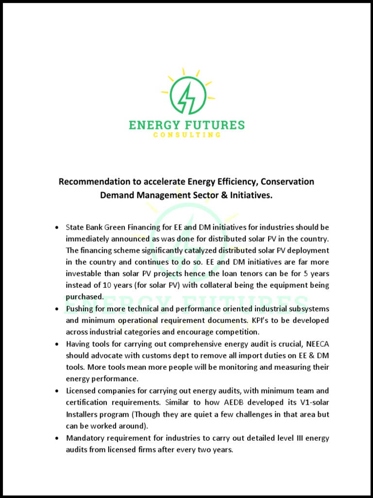 Energy Efficiency Recommendations for Industries | PDF
