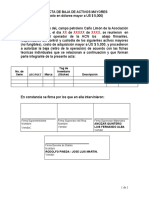 Acta para Dar de Baja Activos Mayores A US$5000