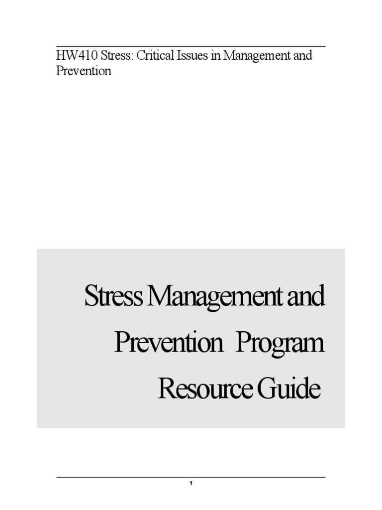 Stress Management Resource Guide | PDF | Breathing | Stress (Biology)