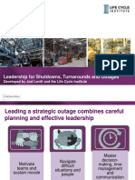 Leadership For Shutdowns, Turnarounds and Outages: Developed by Joel Levitt and The Life Cycle Institute