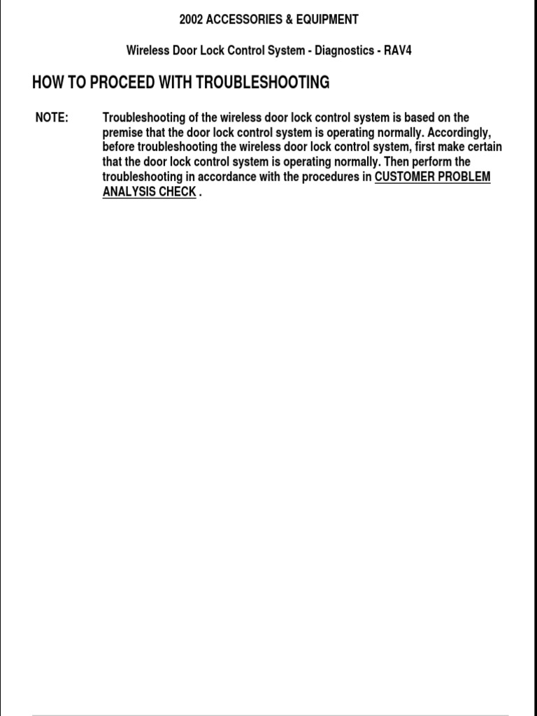 Keyless Entry System PDF Transmitter Troubleshooting