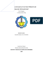 Tugas Mata Kuliah Acuan Dan Perancah "BALOK TENGAH 20/40": Dosen Pengampu: Ir. Sulchan Arifin, M.Eng