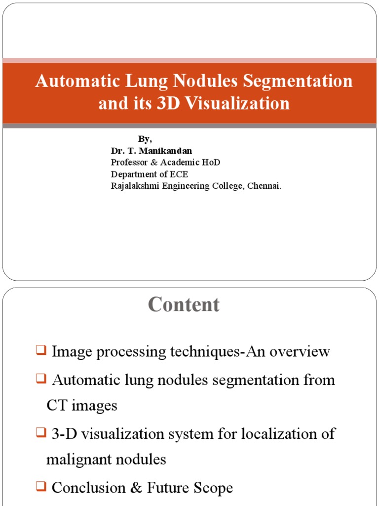 3D Visualization of Lung Nodule Segmentation | PDF | Image Segmentation ...