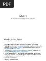 Jquery: The Way To Javascript and Rich Internet Applications