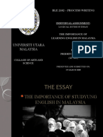 Universiti Utara Malaysia: Ble 2102 - Process Writing