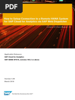 How To Setup Connection To A Remote HANA System For SAP Cloud For Analytics Via SAP Web Dispatcher PDF