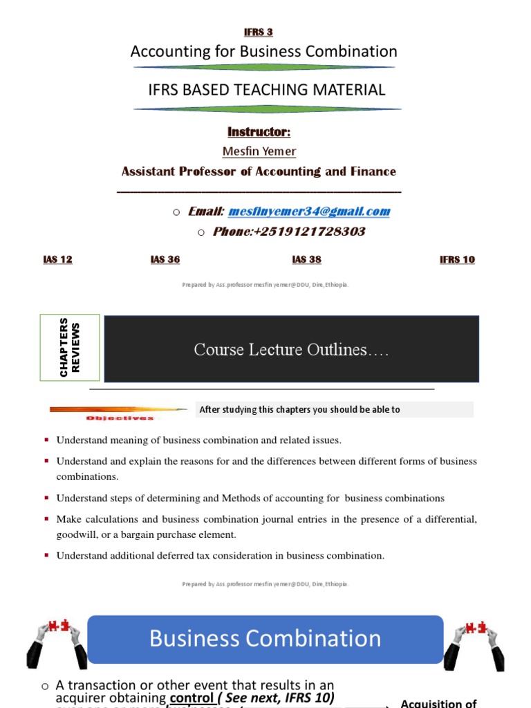 IFRS 3: Business Combinations Overview | PDF | Goodwill (Accounting ...