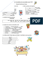 Test Food Countable and Uncountable Nouns Tests - 65759