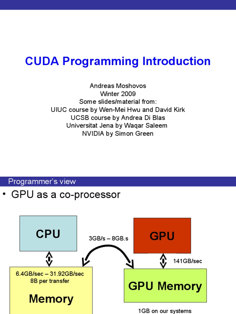002 - Introduction to CUDA Programming_1 | Thread (Computing ...