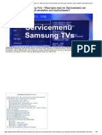 Servicemenü bei Samsung TVs - Was kann man im Servicemenü von Samsung Fernsehern alles einstellen und nachschauen_
