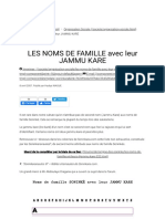LES NOMS DE FAMILLE Avec Leur JAMMU KARE - Soninkara - Com, Le Portail Du Peuple Soninké - 1608504294555