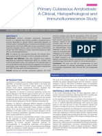 Primary Cutaneous Amyloidosis A Clinical Histopath PDF