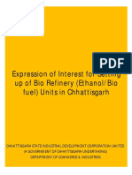 Expression of Interest For Setting Up of Bio Refinery (Ethanol/Bio Fuel) Units in Chhattisgarh
