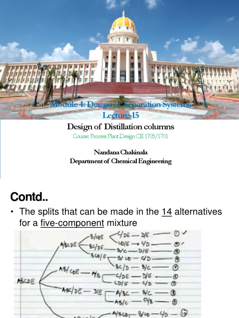 Designing Distillation Columns in Chemical Engineering | PDF ...