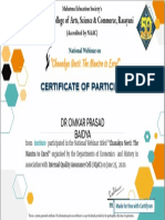 Omkar Prasad Baidya - Certificate