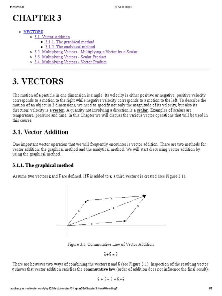 Understanding Vector Operations in Physics | PDF | Euclidean Vector ...