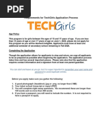 Requirements For Techgirls Application Process