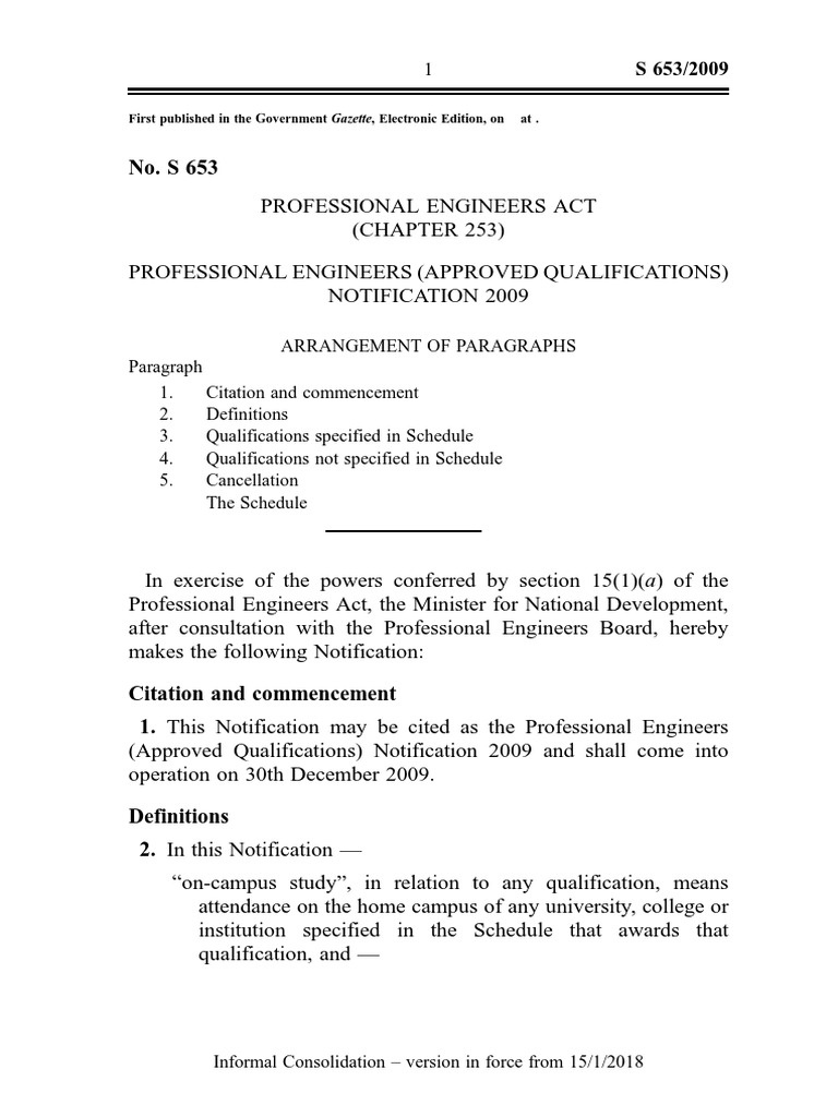 Professional Engineers (Approved Qualifications) N | PDF | Academic ...