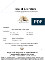 This Document Is Develop by Reviewing Literature Review of Journal Articles