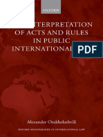 A. Orakhelashvili (2008) Interpretation of Acts & Rules in Public International Law