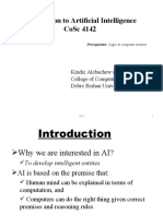 Introduction To Artificial Intelligence Cosc 4142