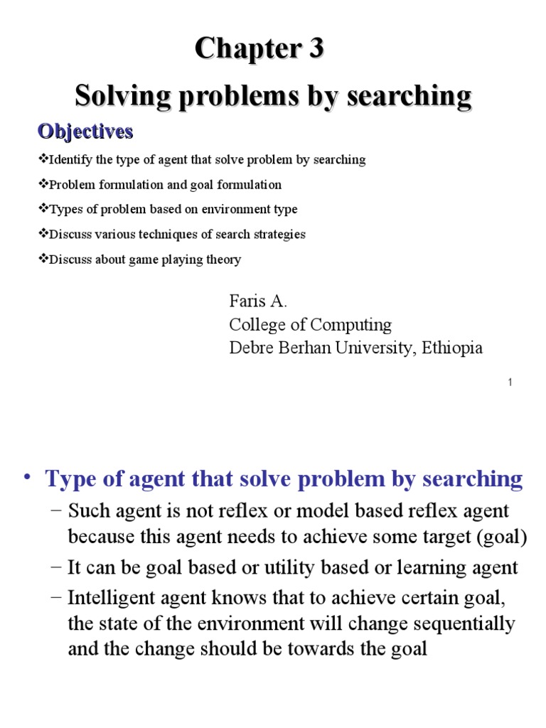 AI Problem Solving by Searching Techniques | PDF | Genetic Algorithm ...