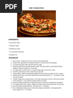 How To Make Pizza: Ingredients