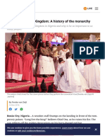 The Oba of Benin Kingdom A History of The Monarch PDF