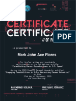 Mark John Ace Flores: CERTIFICATE S/No.: 1520584817-1 // Generated On: 2020-11-24 01:13:24 AM