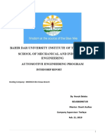 Bahir Dar University Internship Report at MOENCO