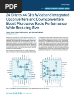 24 GHZ To 44 GHZ Wideband Integrated Upconverters and Downconverters Boost Microwave Radio Performance While Reducing Size