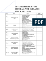 PPSC Lecturer Physics Test Preparation Day-Wise Syllabus (FSC & BSC Level)