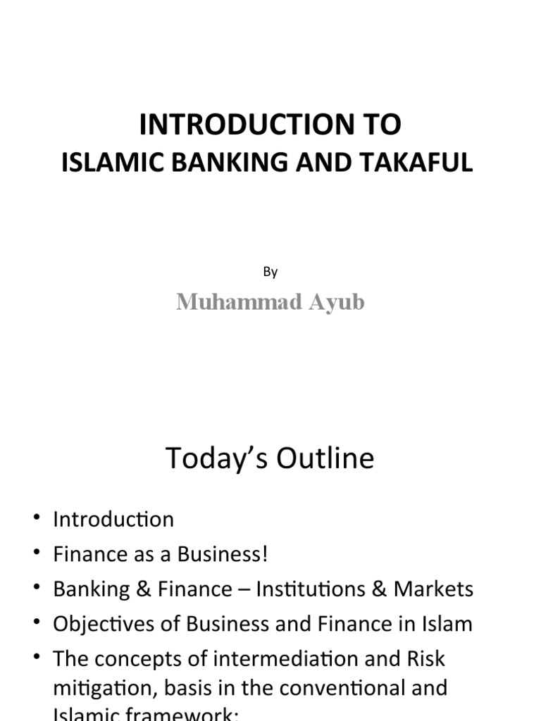 Islamic Banking and Takaful Overview | PDF | Islamic Banking And ...