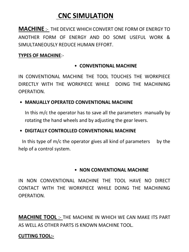 Basics of Milling Machine PDF Numerical Control Machining