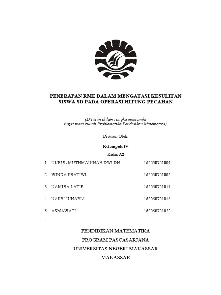 RME Atasi Kesulitan Pecahan Siswa SD | PDF