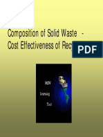 Composition of Solid Waste - Cost Effectiveness of Recycling