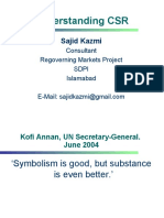 Understanding CSR: Sajid Kazmi