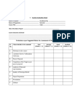 Teacher Evaluation Sheet