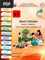 Basic Calculus: Department of Education