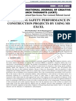 Evaluating Safety Performance in Construction Projects by Using Ms Excel 