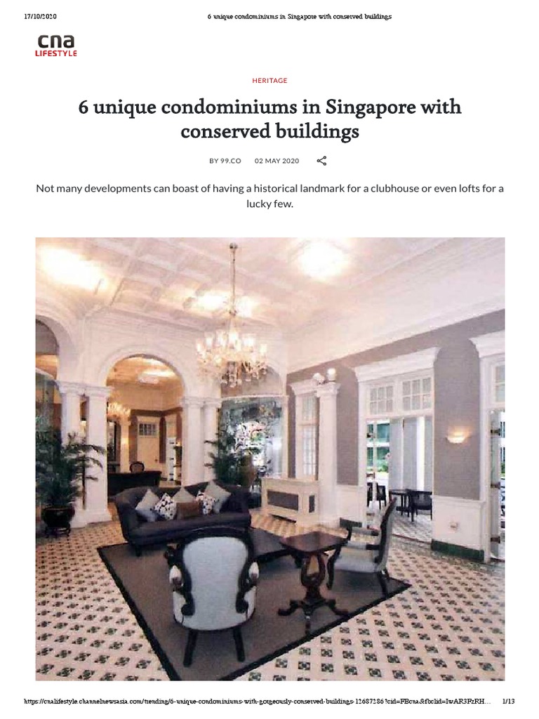 6 Unique Condominiums in Singapore With Conserved Buildings | PDF ...