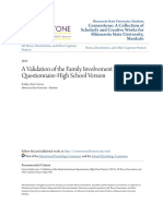 A Validation of The Family Involvement Questionnaire-High School