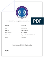 Department of Civil Engineering: COMSATS University Islamabad, Abbottabad Campus
