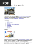 Energy Recovery Heat Exchanger Steam Cogeneration Steam Turbine Combined Cycle