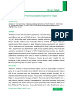 History of Pharmaceutical Development in Nepal: Review Article